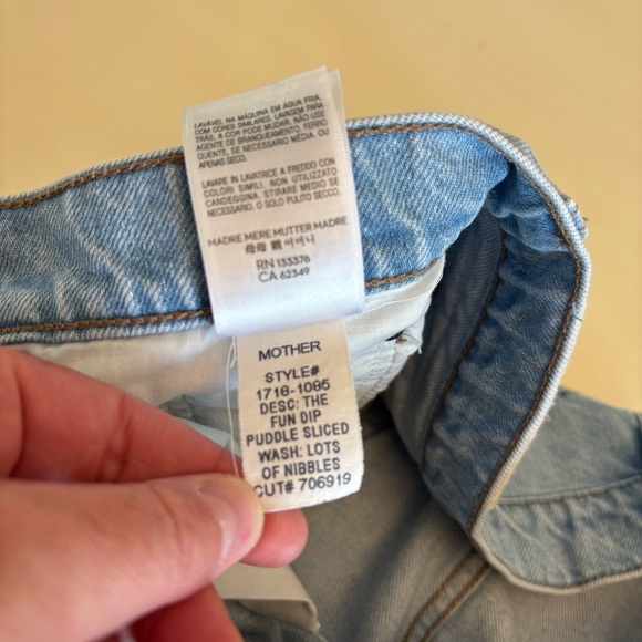 MOTHER SNACKS Jeans The Fun Dip Puddle Slice ~ Lots of Nibbles Size 34 - Picture 8 of 15